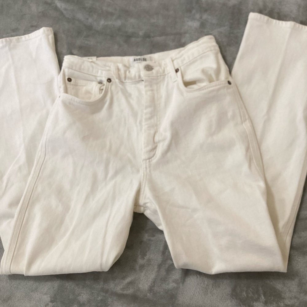 Agolde Los Angeles Women’s Jeans Demin Straight Cream Size 28 - Picture 12 of 16